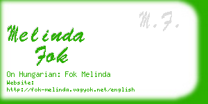 melinda fok business card